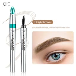 image-Cross-border QIC Japanese four-head eyebrow pencil imitation wild eyebrow waterproof non-smudge four-claw forked liquid eyebrow pencil