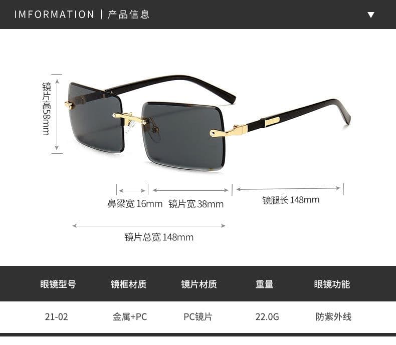 image-BellyKaren Frameless Sunglasses Women Black