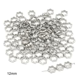 image-DIY Plastic Resin Heart Shape Beads - 25pcs Gold/White/K Set