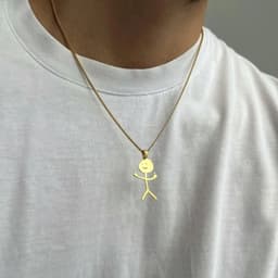 image-Doodle Character Stainless Steel Necklace
