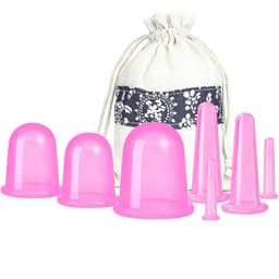 image-Silicone Cupping Set - 4 Cups Vacuum Massage Therapy