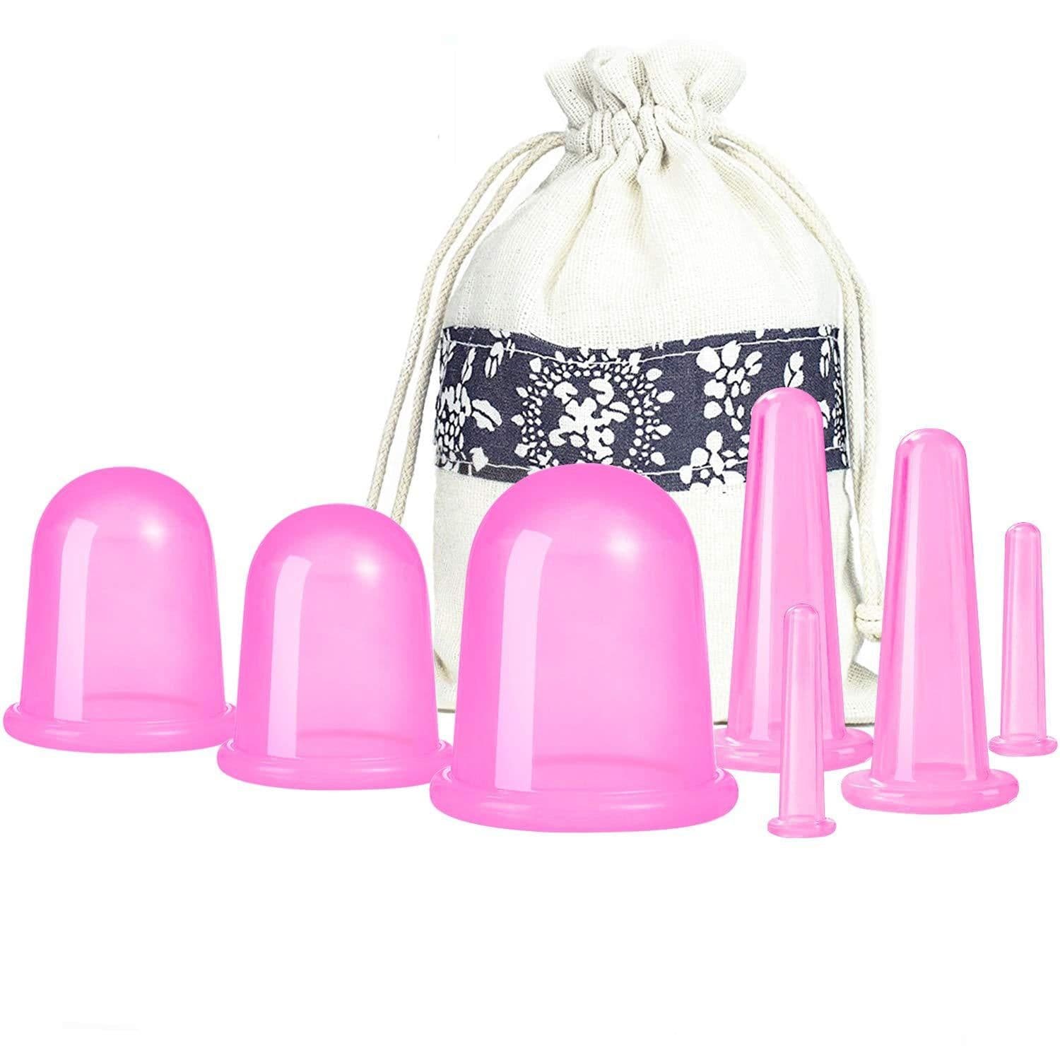 image-Spot high-transparency silicone cupping device, household vacuum massage cup, food-grade moisture-absorbing silicone cupping
