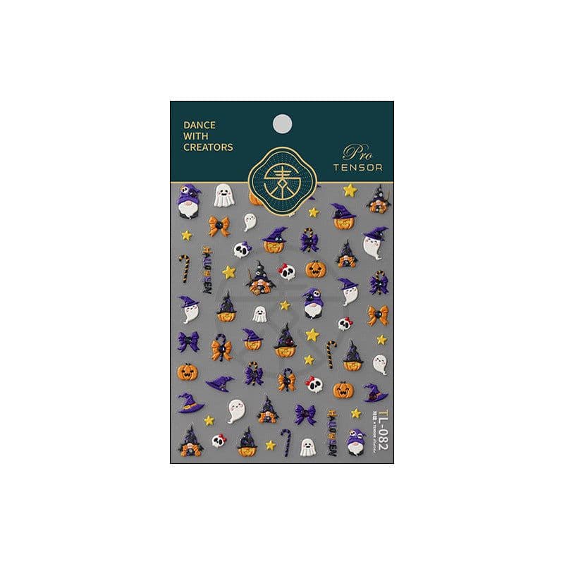 image-tensor Halloween Pumpkin Nail Stickers Diamond Series