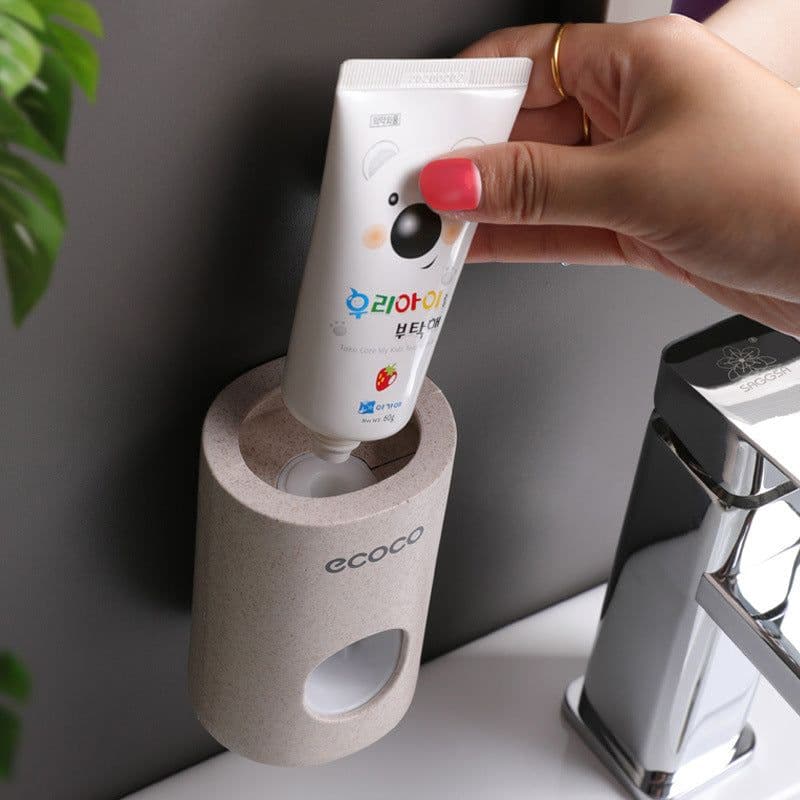 image-Wheat Straw Toothpaste Squeezer - Wall Mount