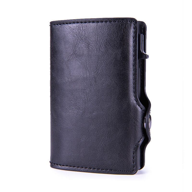 image-Camouflage Green RFID Card Holder - PU Leather