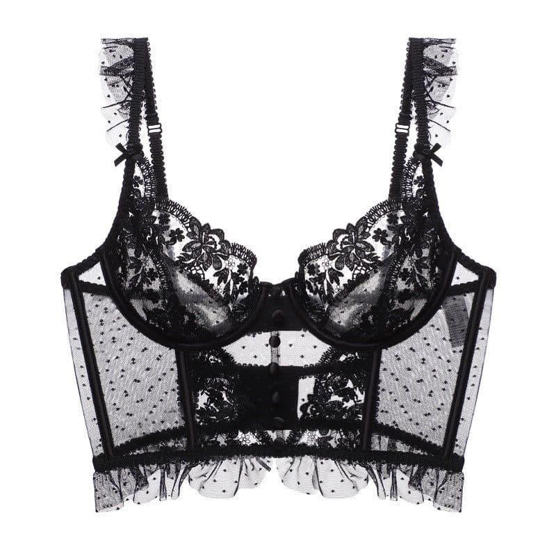 image-French Bra - Ultra-Thin Steel Ring Corset Sexy Lace Design