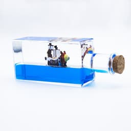 image-Drifting Bottle Boat - Resin Nautical Model Decoration