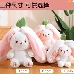 image-Xiaojuan Rabbit Plush Doll - Orange 35cm