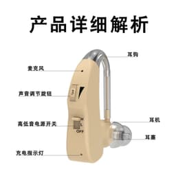 image-Home Health J-966 Behind-the-Ear Hearing Aid - Beige