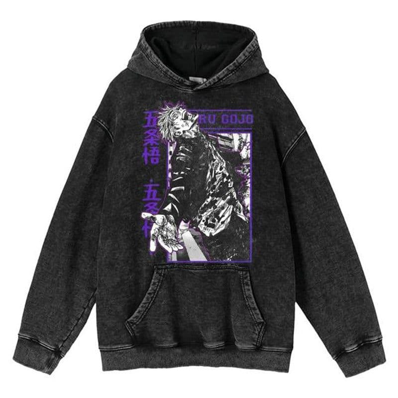 image-Cuifu Anime Sweatshirt - Black 5XL 100% Cotton Hooded Jacket