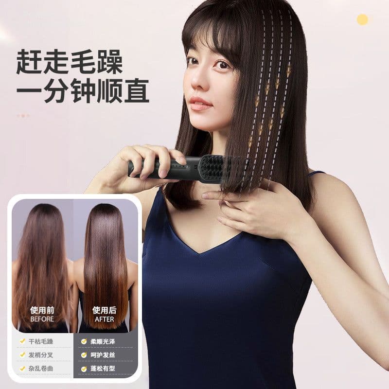 image-Cordless Hair Straightening Comb - Ionic Black
