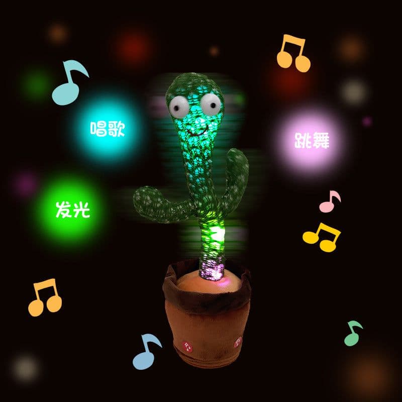 image-Singing Dancing Cactus Plush Toy - Glow, Dance, Sing - Kids Gift