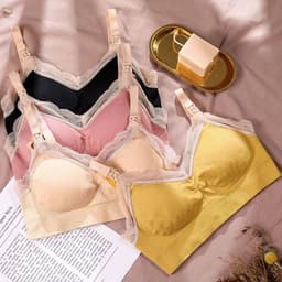 image-Pregnant Women Breastfeeding Bra No Rims - Anti-Sagging One-Handed (60 characters)