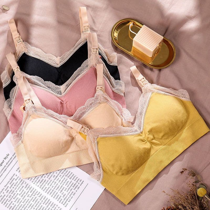 image-Pregnant Women Breastfeeding Bra No Rims - Anti-Sagging One-Handed (60 characters)