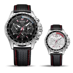 image-MEGIR 30M Waterproof Men's Sports Watch - Black Dial 43mm Alloy Case