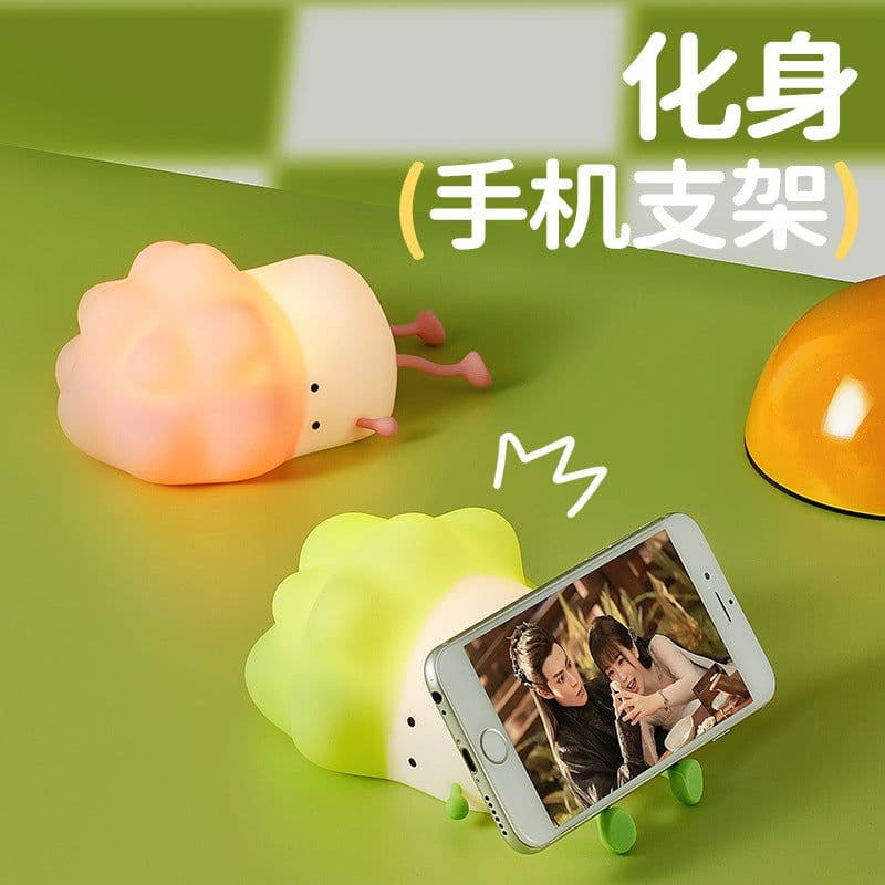 image-Silicone Lamp - Party Dish Patting Creative Gift, Soft Eye-Protection Light for Bedroom