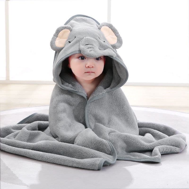image-Mu Mu Xiong Baby Swaddle Quilt - Elk Coffee Coral Fleece 105cm Newborn