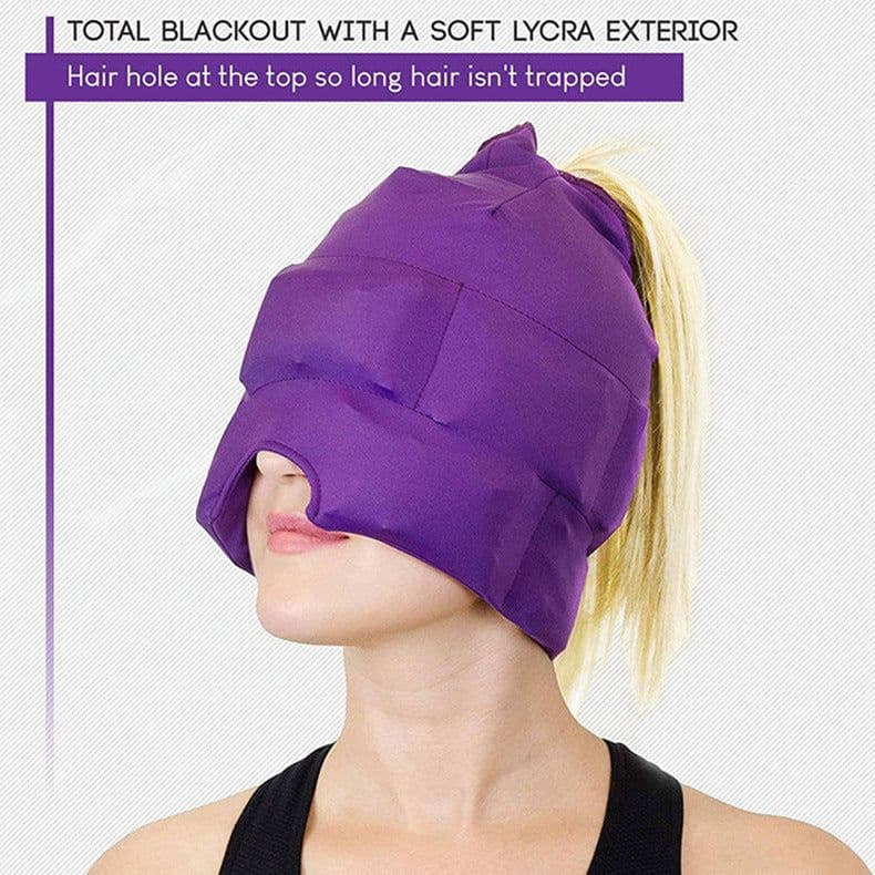 image-Gel Ice Face Cooling Headgear Eye Cap For Headache Relief Cold Therapy
