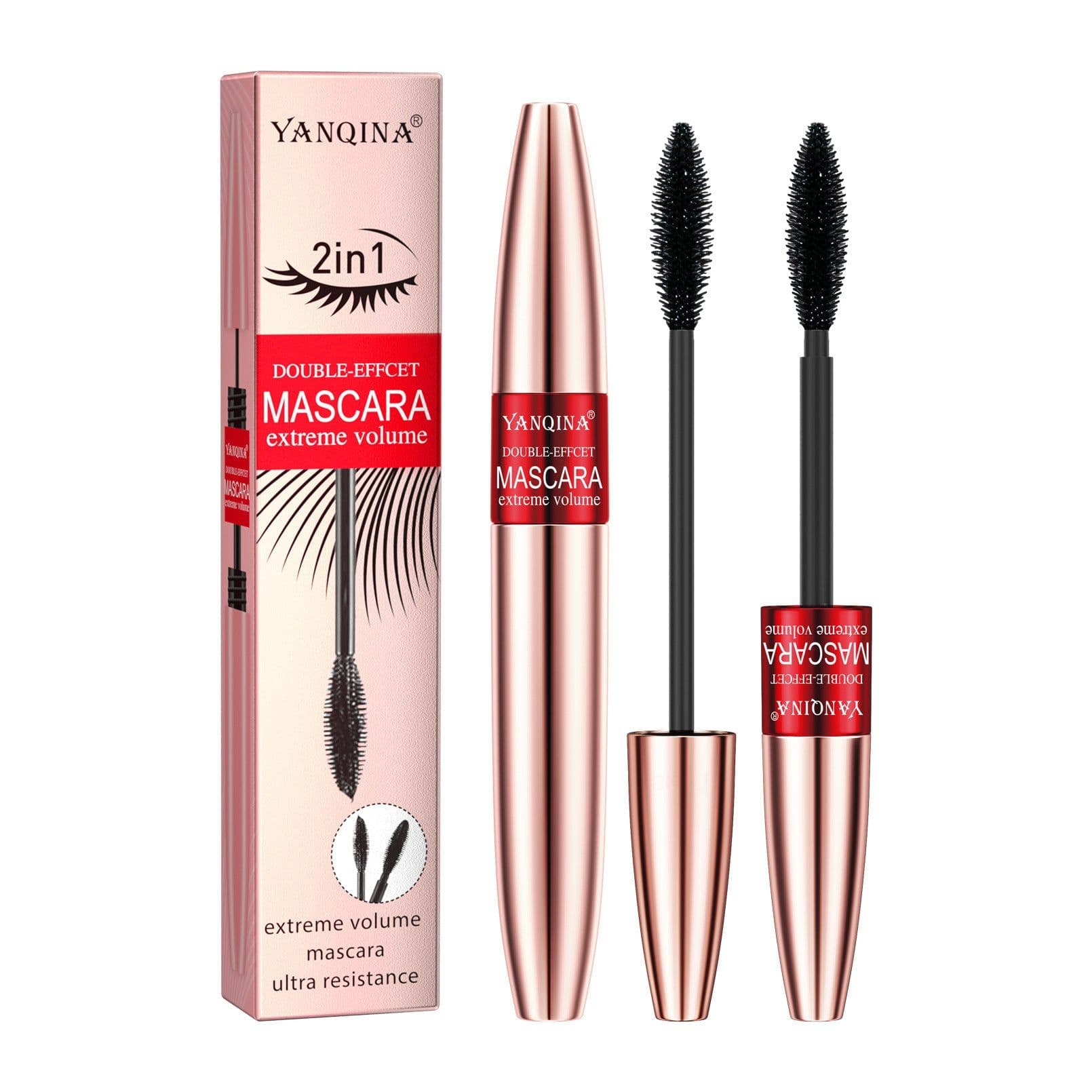 image-YANQINA Dual-Effect Waterproof Mascara - Black 10ml
