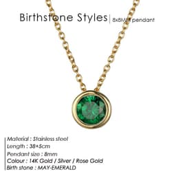 image-JUJIE Rhinestone Necklace - Rose Gold Geometric