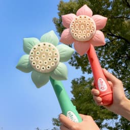 image-Sunflower Bubble Machine - 23 Hole Automatic Green