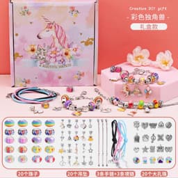 image-Kids Beaded Bracelet Set - DIY Jewelry Gift Ages 6-12
