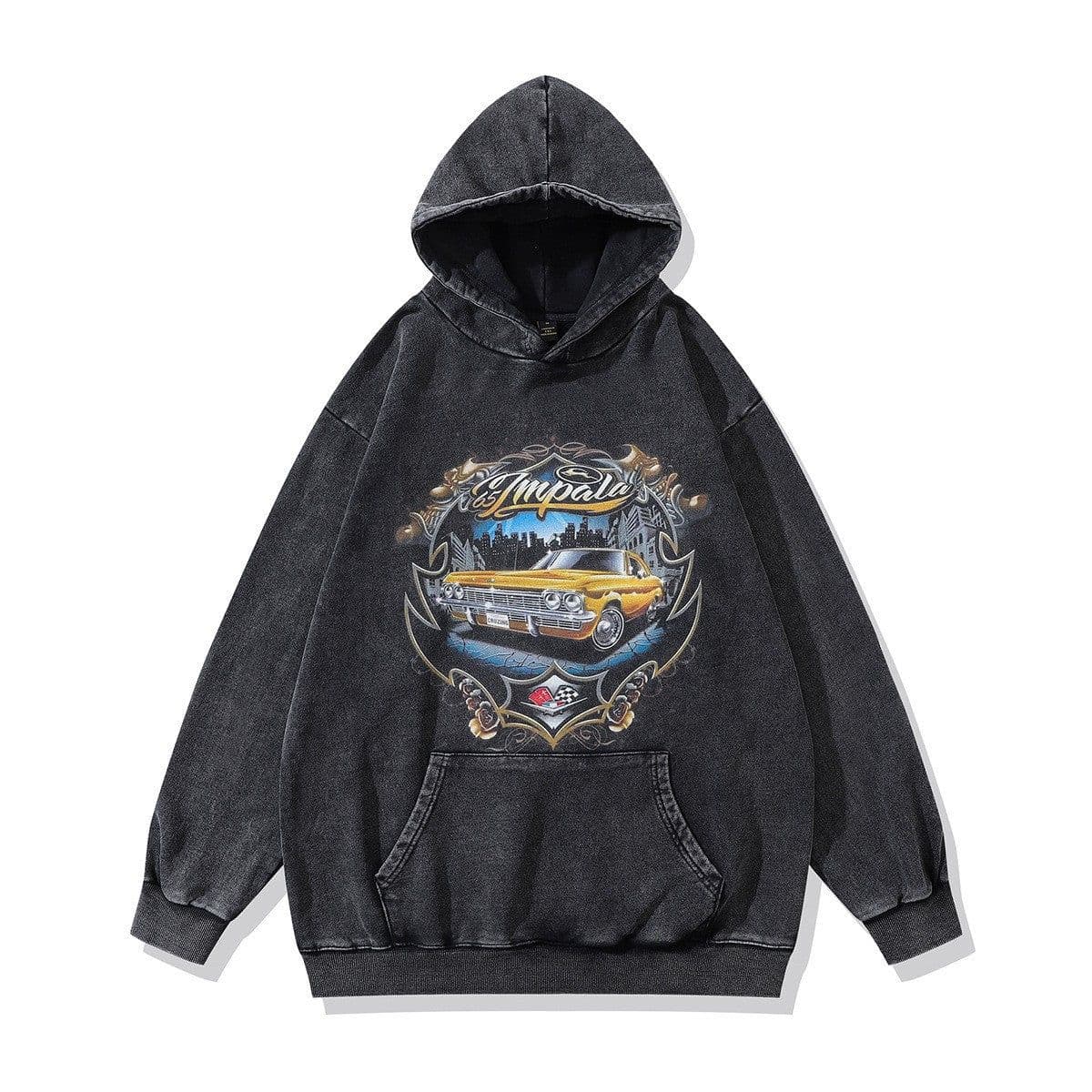 image-Cotton Fleece Hoodie - Kangaroo Pocket Loose Fit XXL