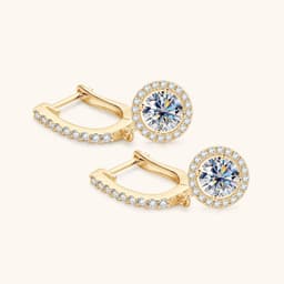 image-Moissanite Diamond Earrings Rose Gold 925 Silver Luxury Jewelry Wholesale