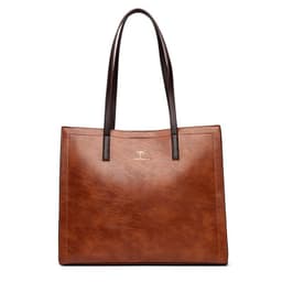 image-PU Tote Bag Women Blue European Retro