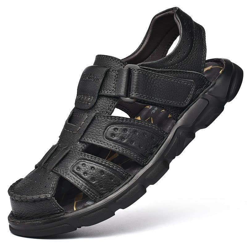 image-Tuttle Men's Cork Sandals - Black Size 48