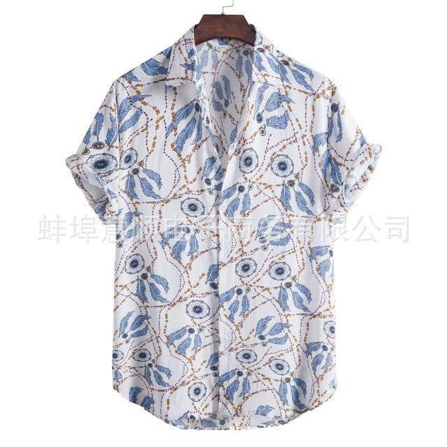 image-Hawaiian Floral Short-Sleeved Shirt, XXL, Machine Washable