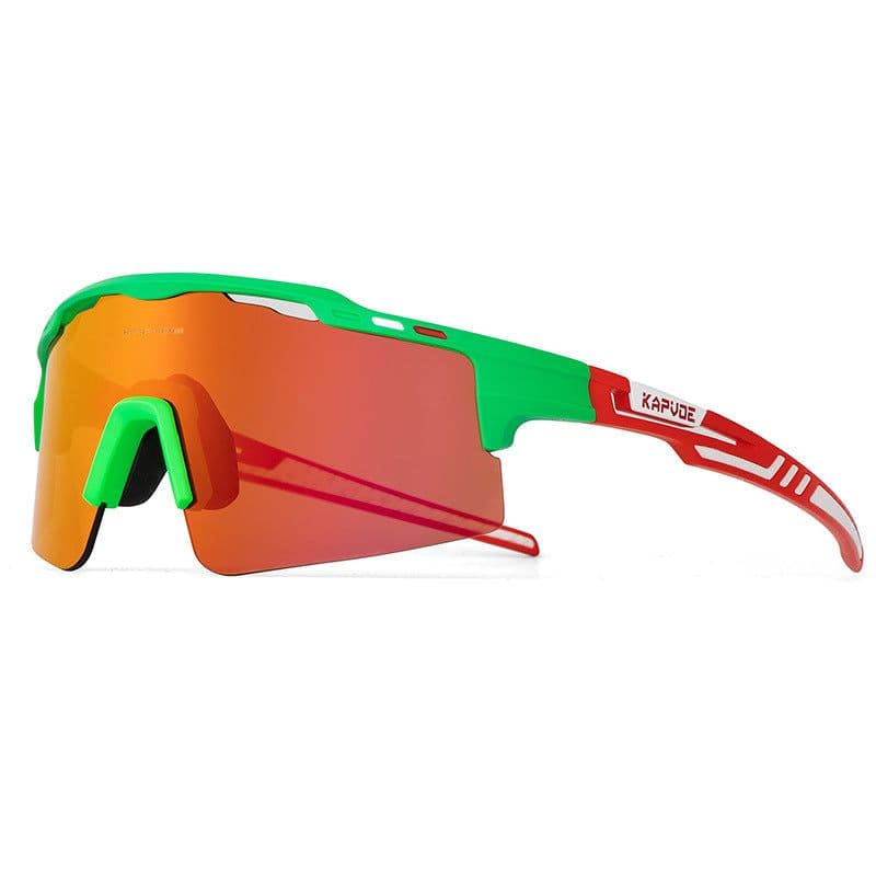 image-Kapvoe Polarized Cycling Glasses - Green Frame