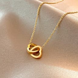 image-Titanium Steel Diamond Necklace - Women's Clavicle Chain