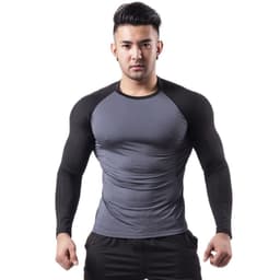 image-Si Ge Tu Fitness Long Sleeve - Gray 3XL Quick Dry