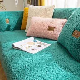 image-Sofa Cushion Winter Nordic Non-Slip Plush Thickened Cover 45"x35"