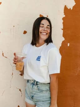 image-Women's Printed T-Shirt - White XXL Cotton Loose