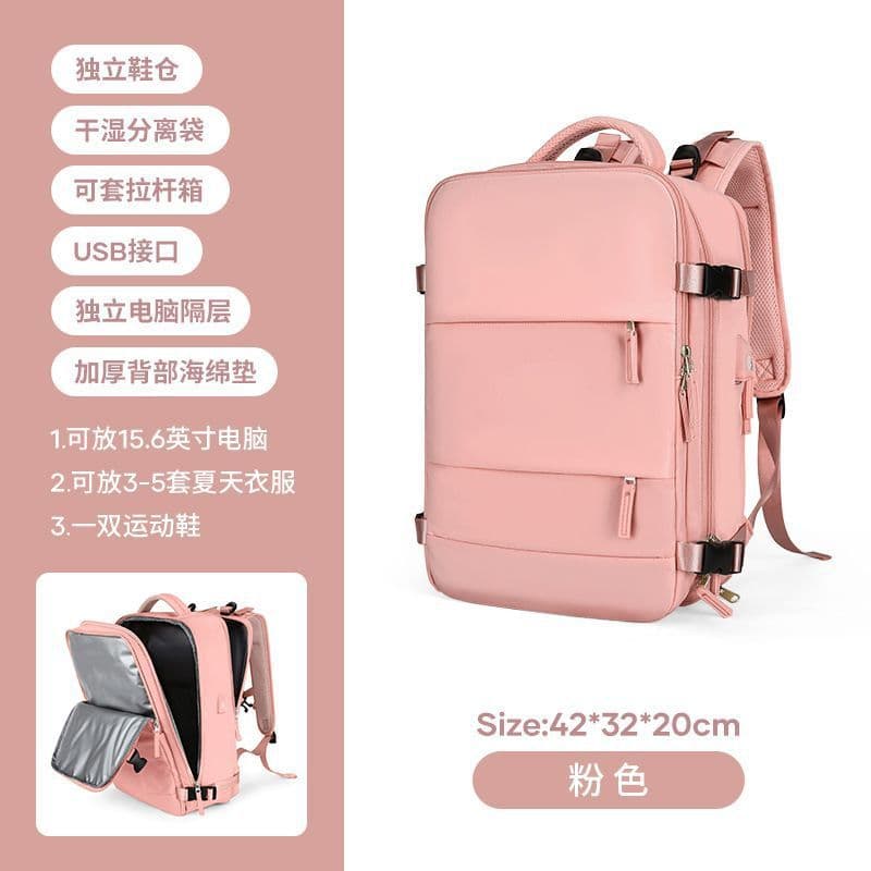 image-Shoulder outdoor travel bag female backpack female backpack boarding business trip travel bag brigade Li school bag computer bag