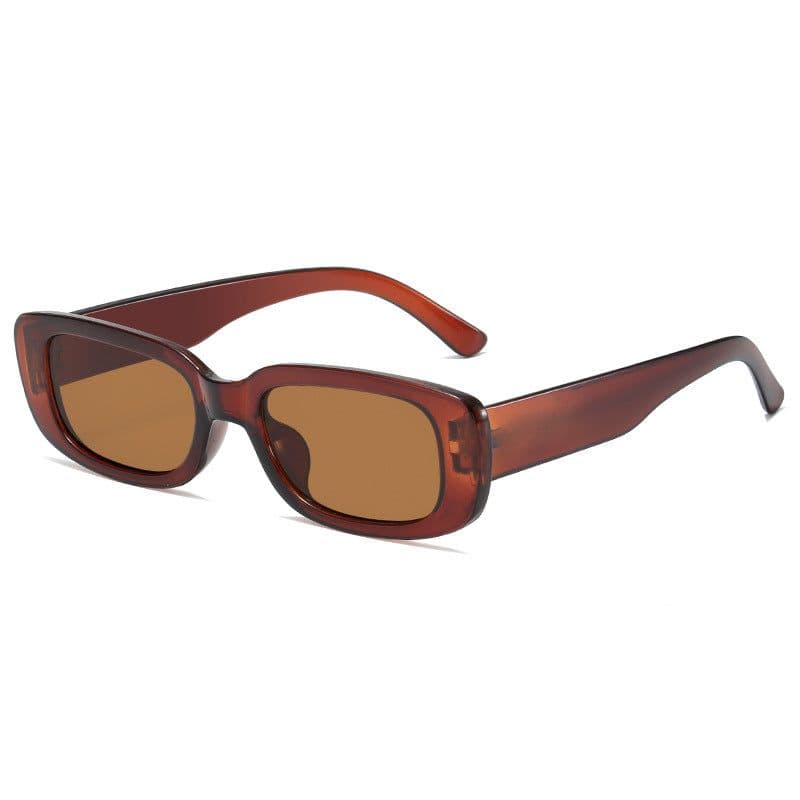 image-Small Square Frame Sunglasses - Retro UV Protection