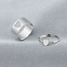 image-European Retro Couple Airplane Love Ring - Simple Hollow Design, Adjustable, Alloy Jewelry for Women