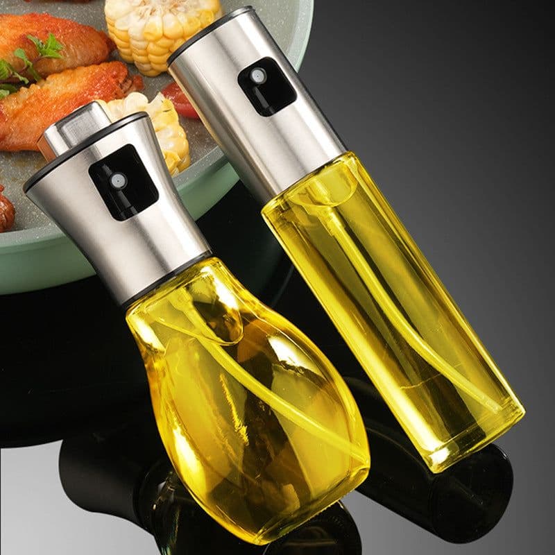 image-Glass Oil Spray Bottle 200ml - Modern Press Type