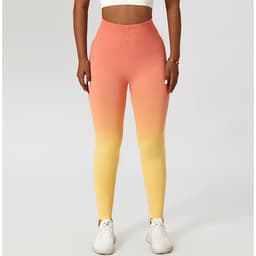 image-Gradient Seamless Yoga Leggings - Violet High Waist