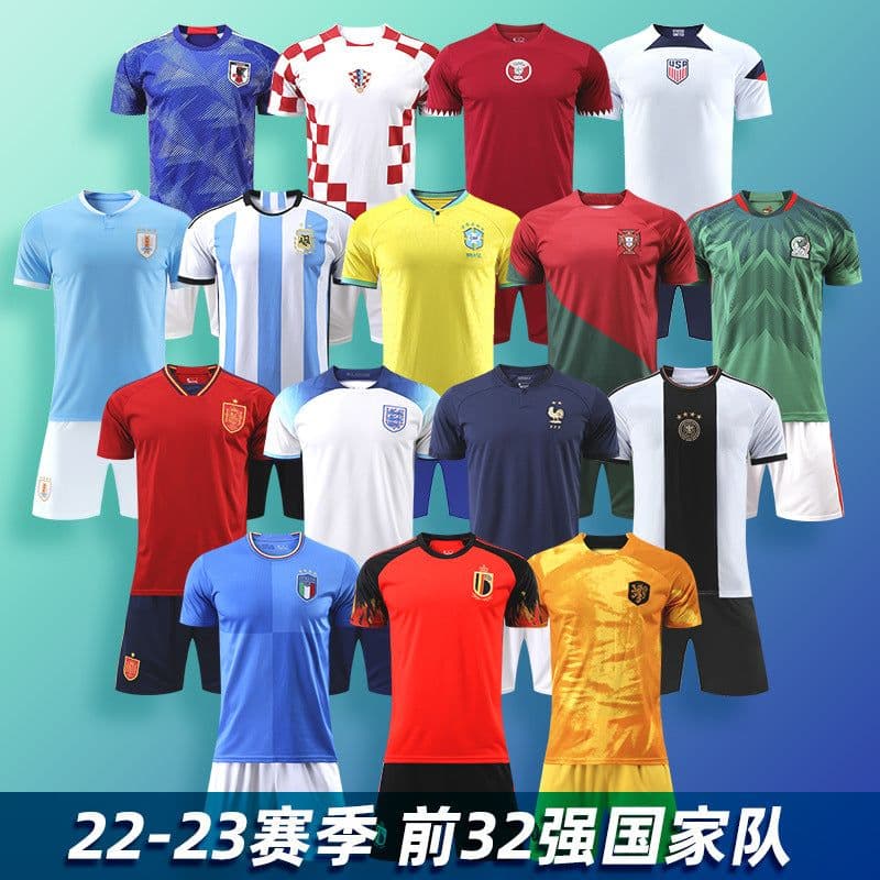 image-Football Jersey - Unisex Polyester Soccer Kit Adult