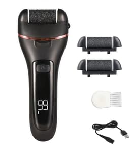 image-Electric Foot Grinder - Digital Display 10-Piece Set, Sapphire Blue, Waterproof, Peeling