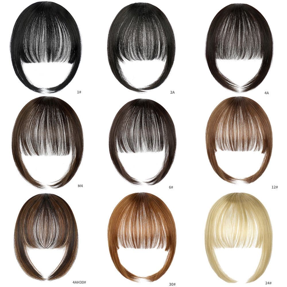 image-Dance Wig Bangs Hand-Woven Light Brown Air Bangs