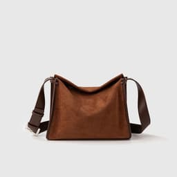 image-Women's Corduroy Tote Bag - Brown XL Cross-Body
