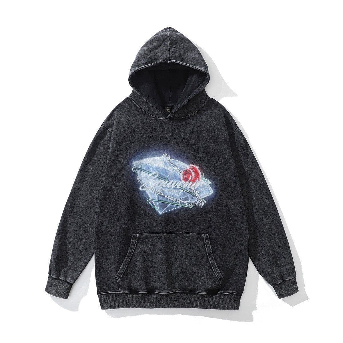 image-Cotton Fleece Hoodie - Kangaroo Pocket Loose Fit XXL
