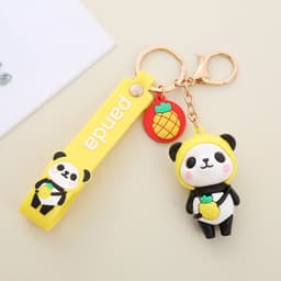image-Panda Keychain Pendant - Soft Rubber Cartoon Cute