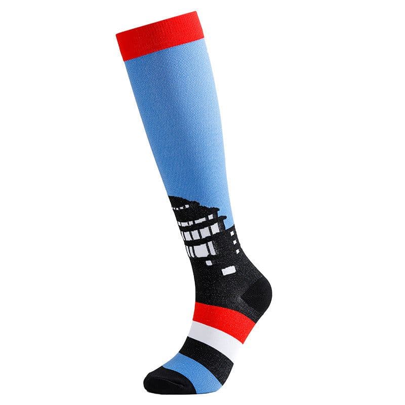 image-Cross-border Nurse Leggings Cute Long Tube Women's Socks Sports Cartoon Plaid Leopard Print Sports Pressure Socks Spot Wholesale