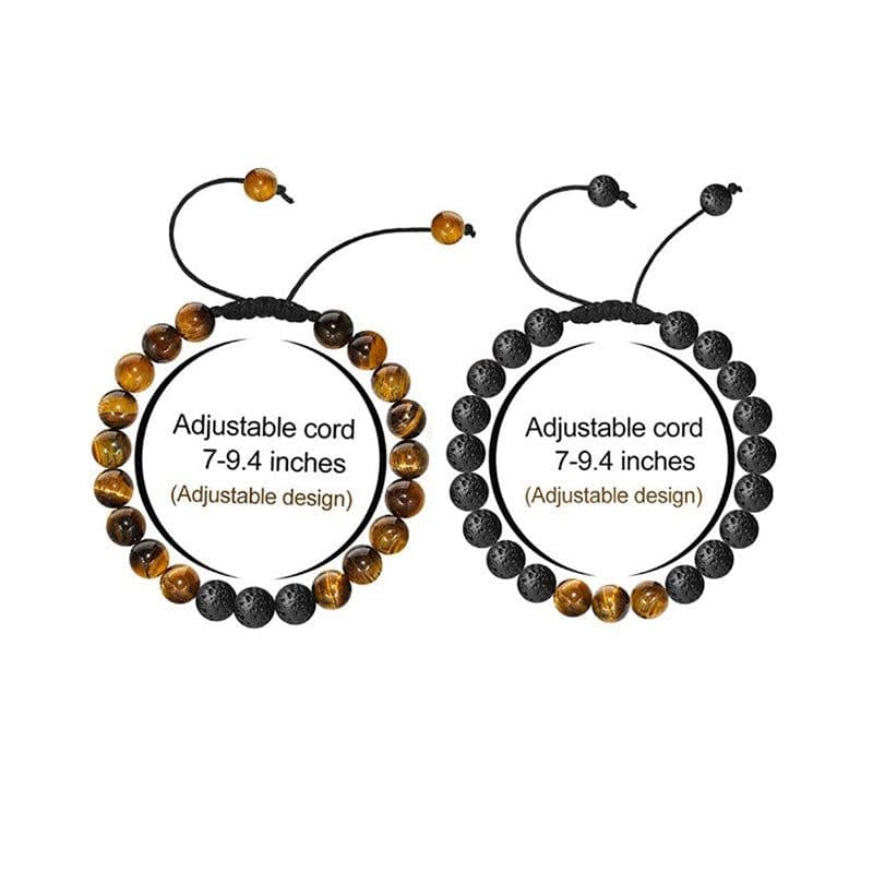 image-Cross-border Hot Selling Men's Bracelet Natural Tiger's Eye Braided Bracelet Essential Oil Aromatherapy Beads Amazon Hot Sale