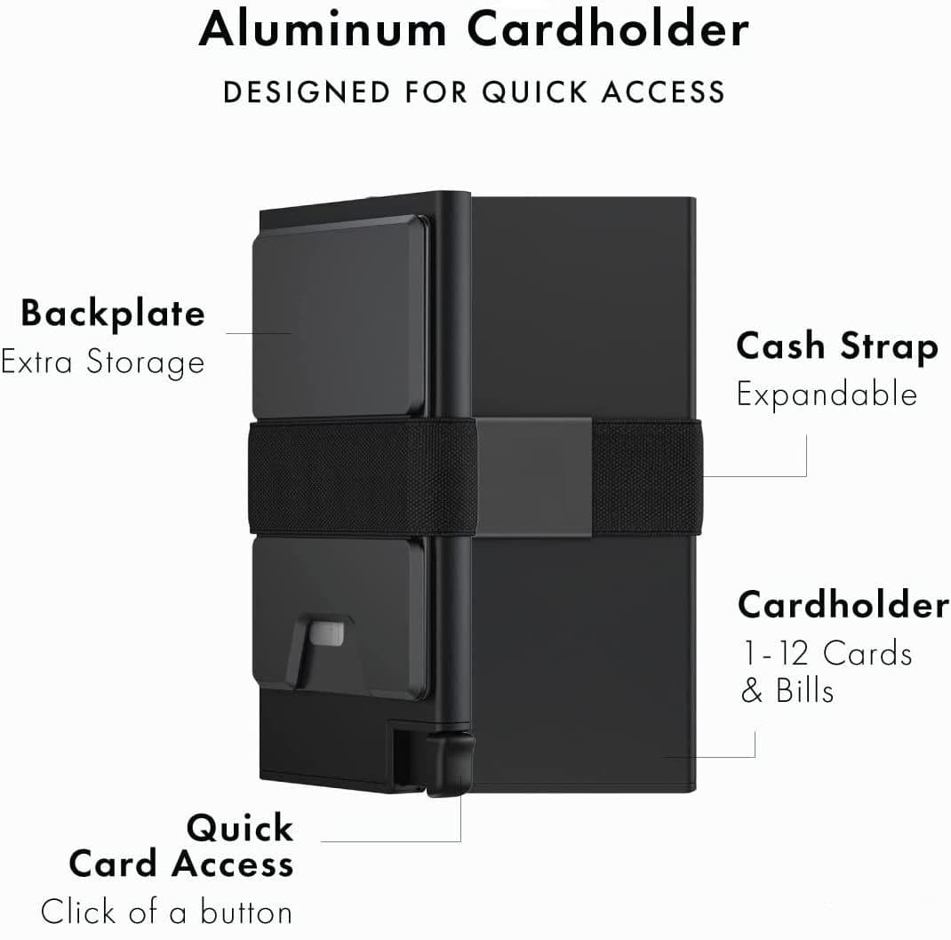 image-Ekster RFID Men's Card Holder Dark Gray Aluminum Alloy